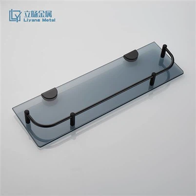 Glerhilla með svörtum festingum